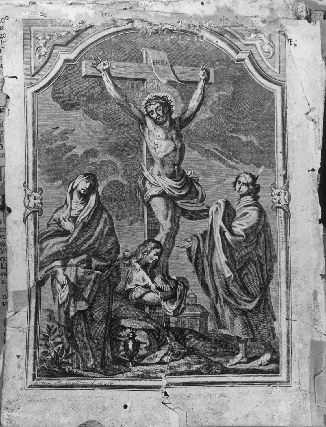 crocifissione (stampa, elemento d'insieme) di Beylbruck J.M (metà sec. XVIII)