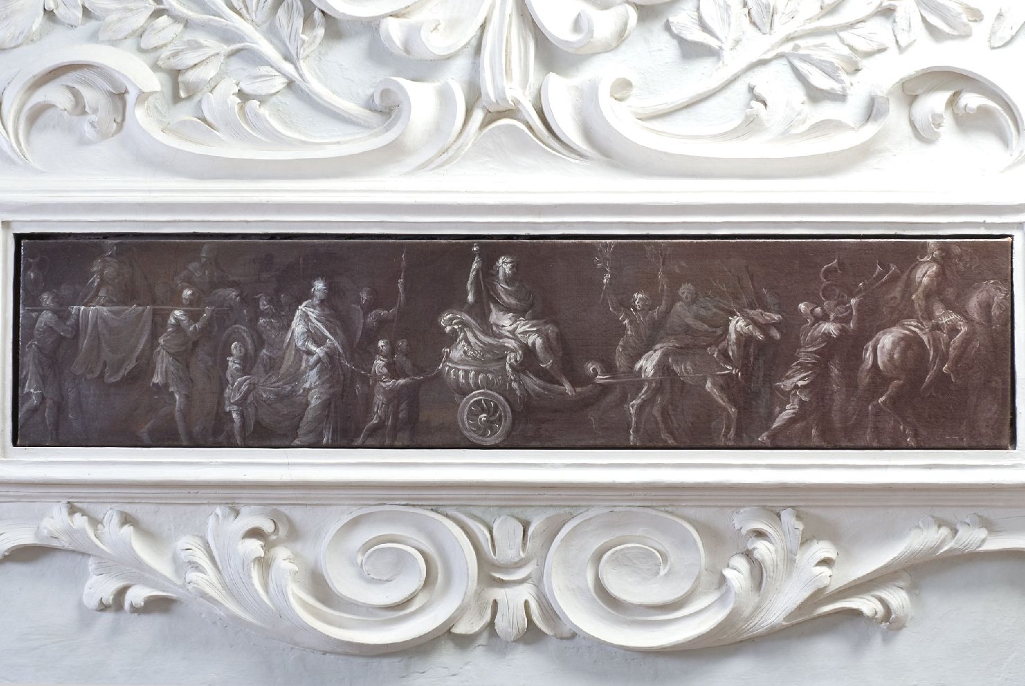 Zenobia portata in catene a Roma (dipinto, elemento d'insieme) - ambito ferrarese (sec. XVIII)