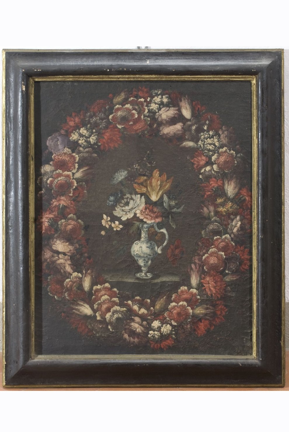 Vaso con fiori (dipinto, elemento d'insieme) - ambito perugino (sec. XVII)