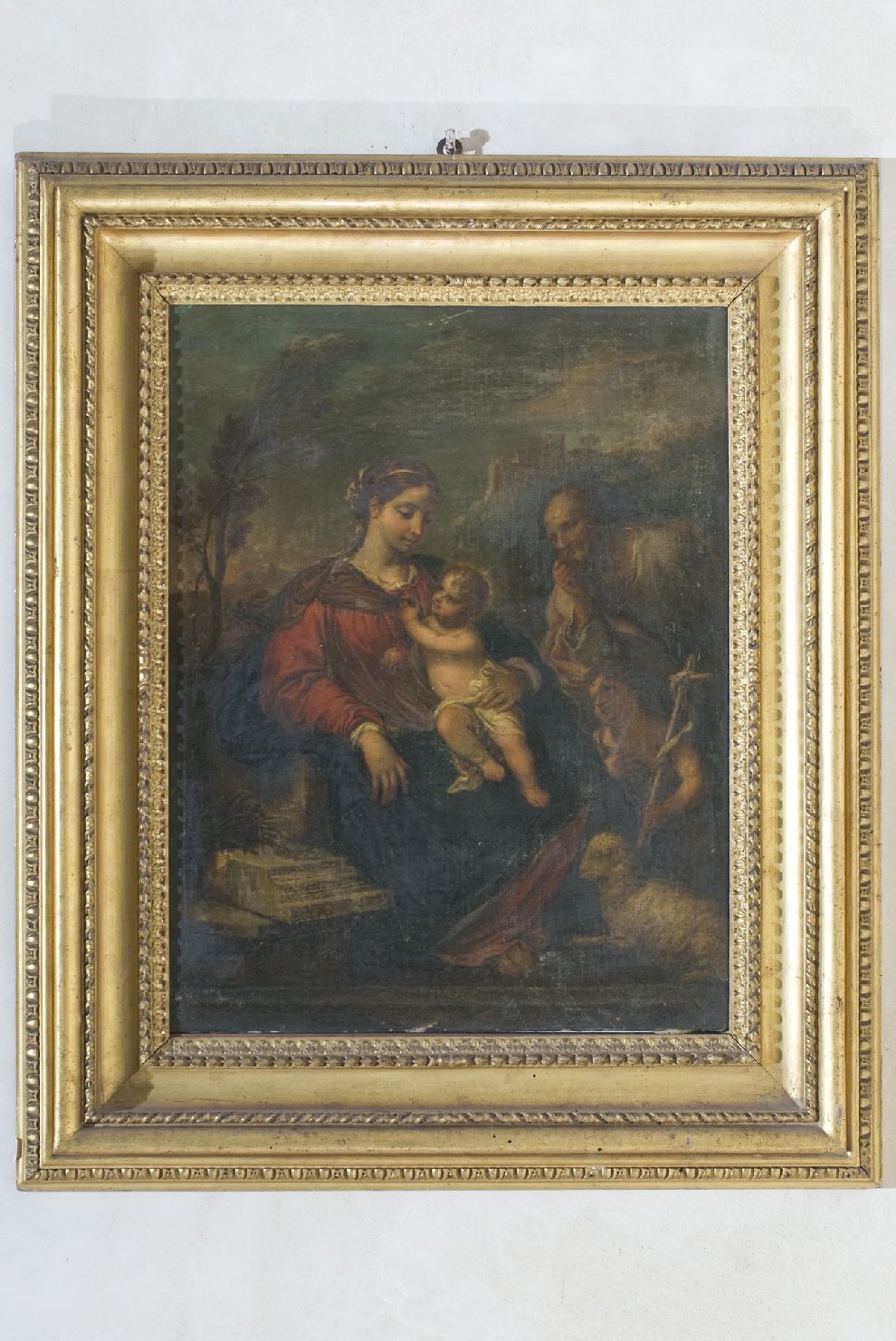 Sacra Famiglia con San Giovannino (dipinto, elemento d'insieme) - ambito romano (fine sec. XVII)