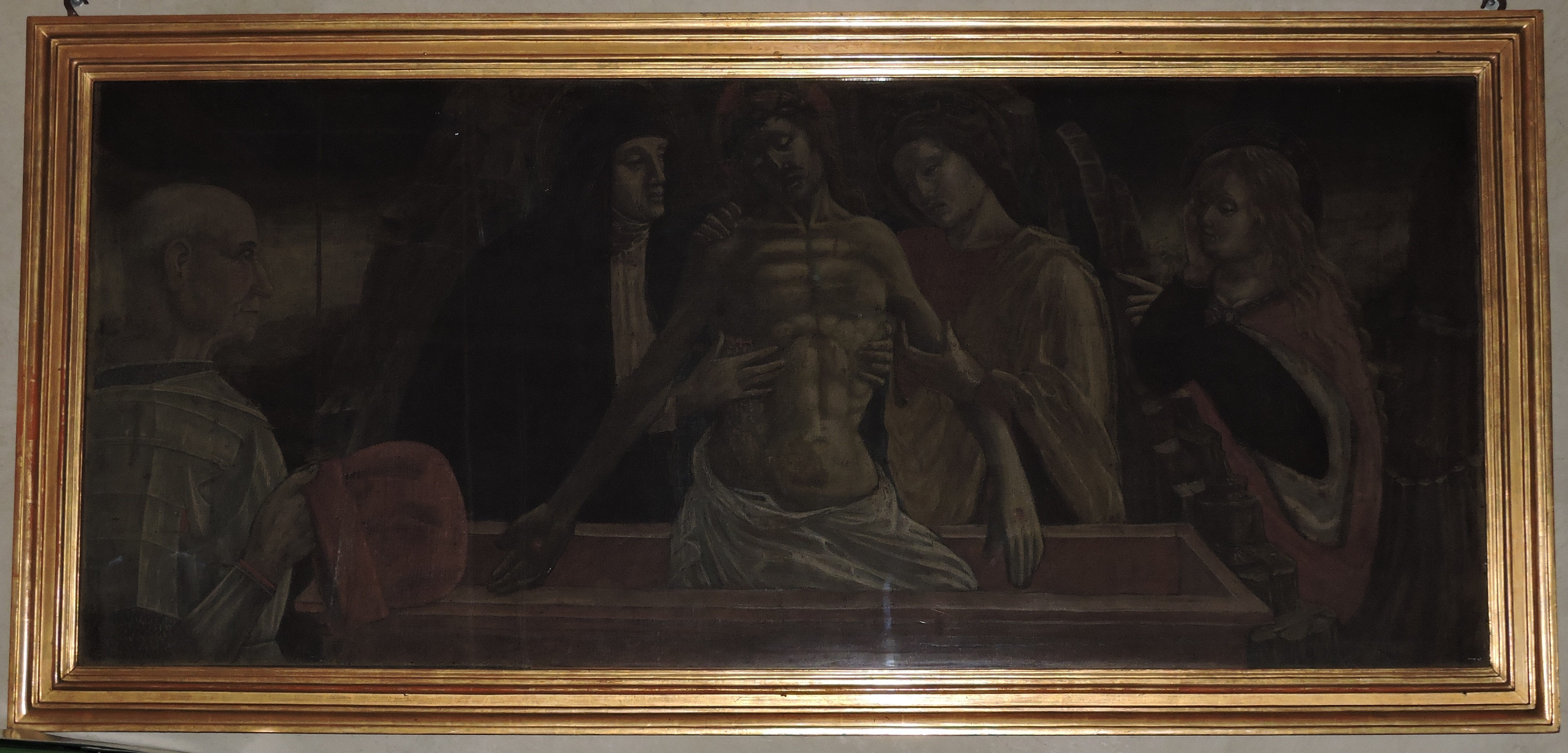 Compianto su Cristo morto, con Bartolomeo Colleoni (dipinto) - ambito veneto (sec. XV)