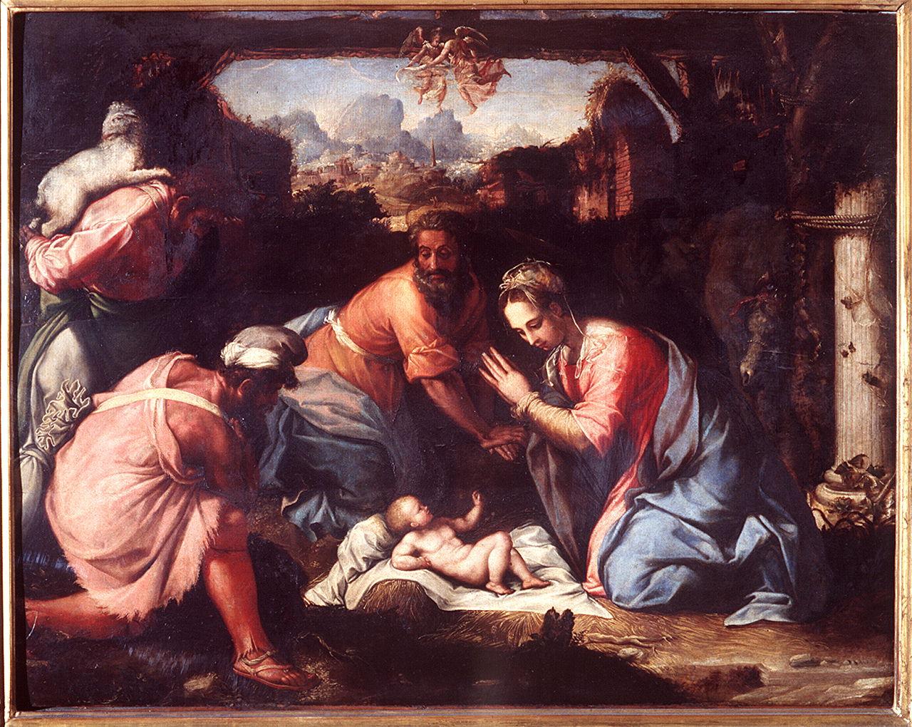 adorazione dei pastori (dipinto) di Salviati Francesco (sec. XVI)
