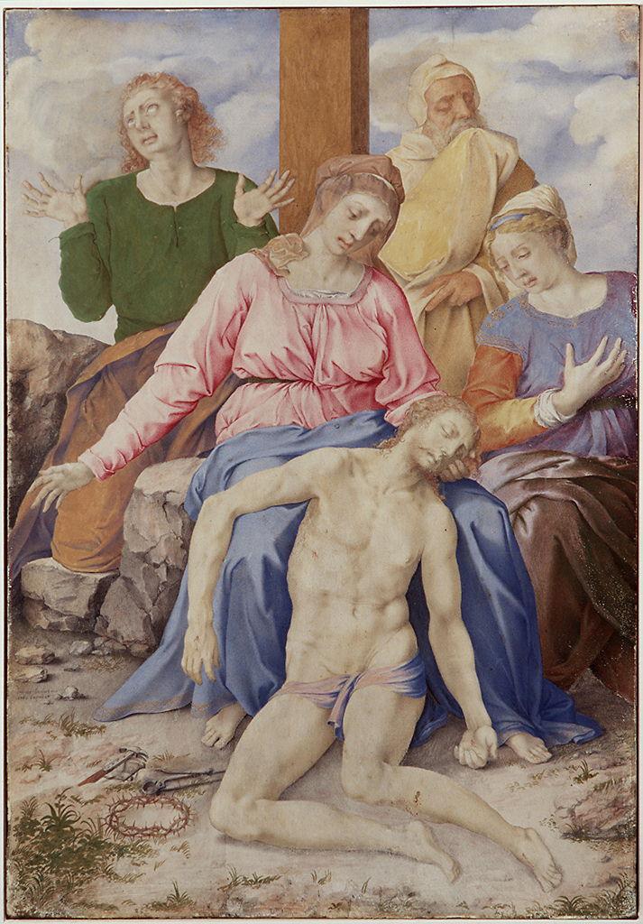 pietà (miniatura) di Clovio Giorgio Giulio (sec. XVI)