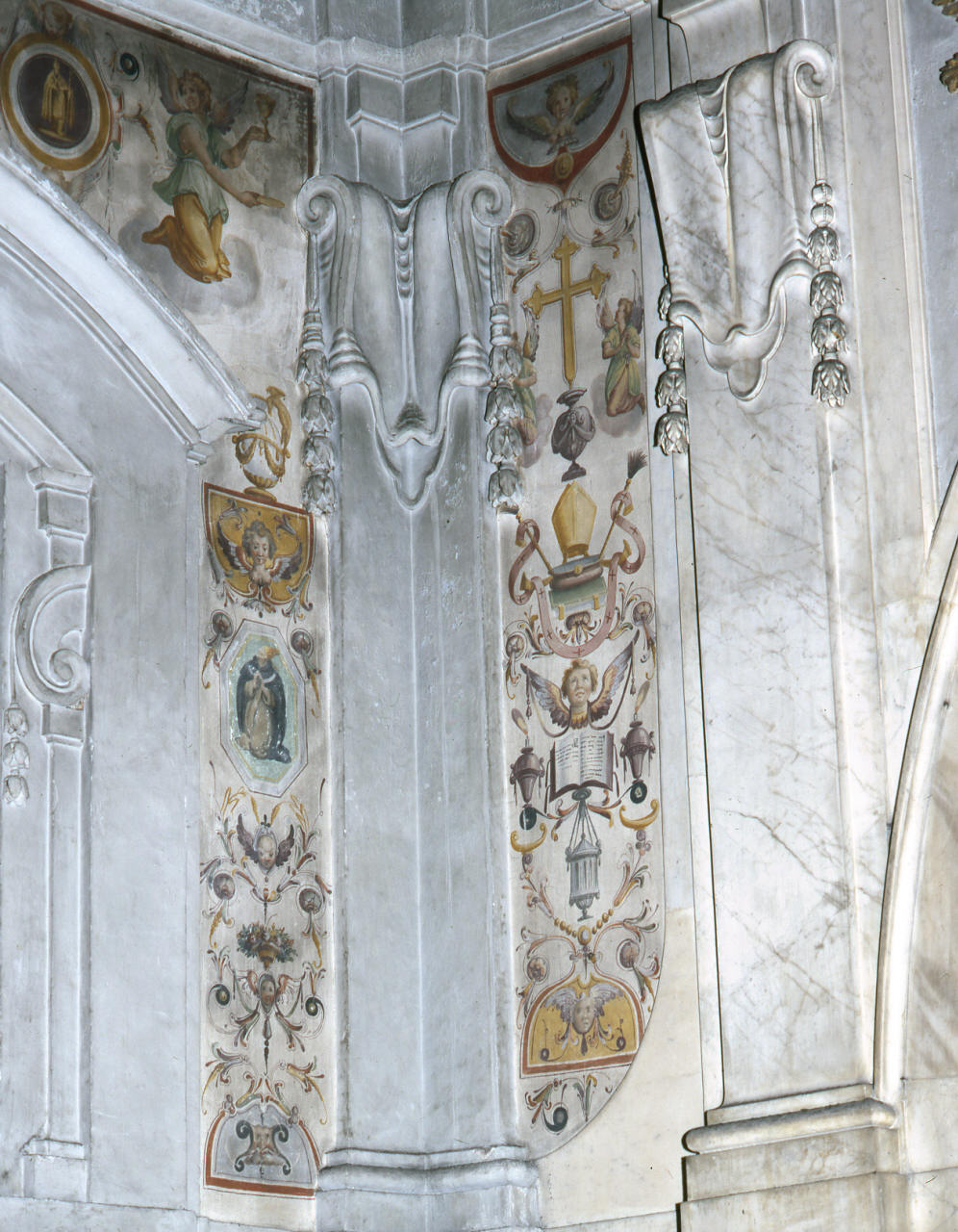 motivi decorativi a grottesche (dipinto) di Allori Alessandro, Nelli Lorenzo di Francesco da Castiglione (sec. XVI)