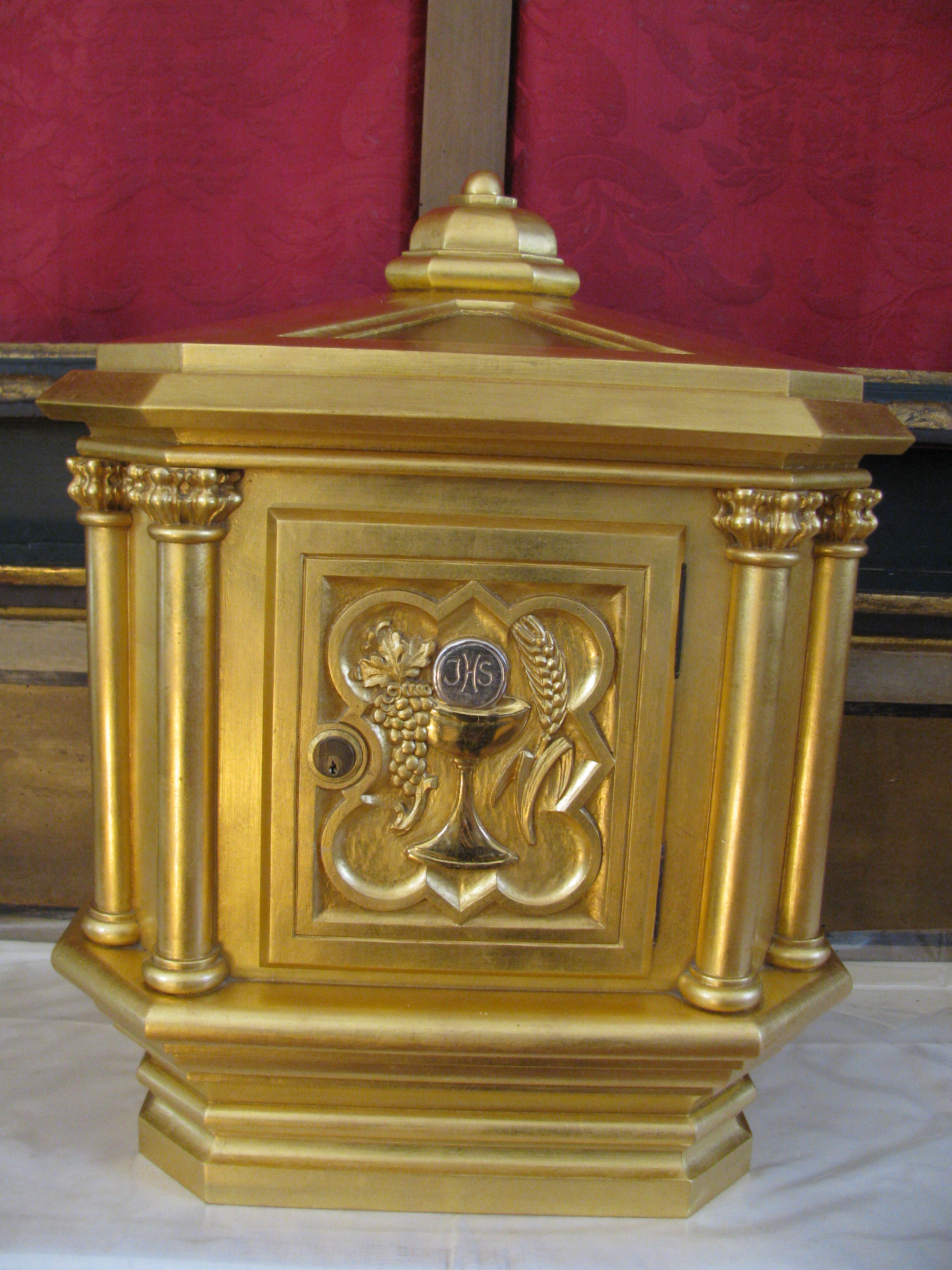 simboli eucaristici (tabernacolo) - bottega Italia centrale (metà sec. XX)