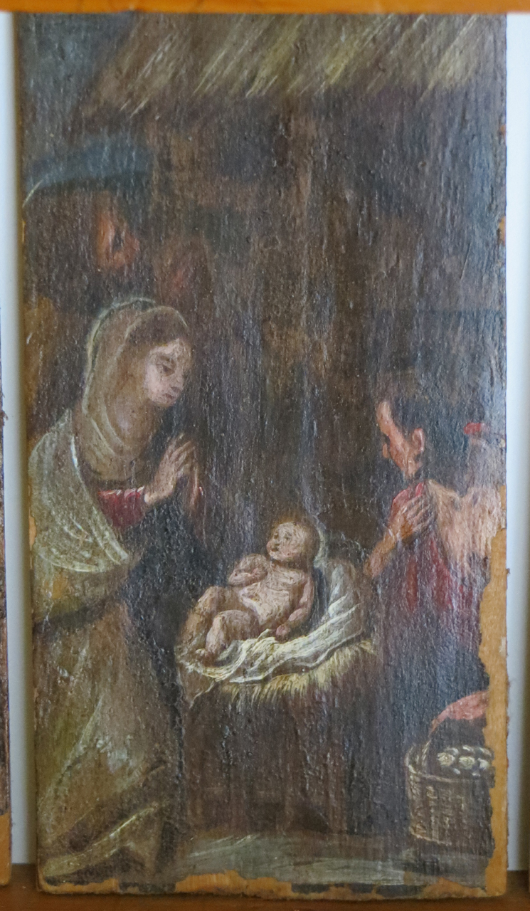 Natività di Gesù (dipinto, elemento d'insieme) - ambito italiano (sec. XVII)
