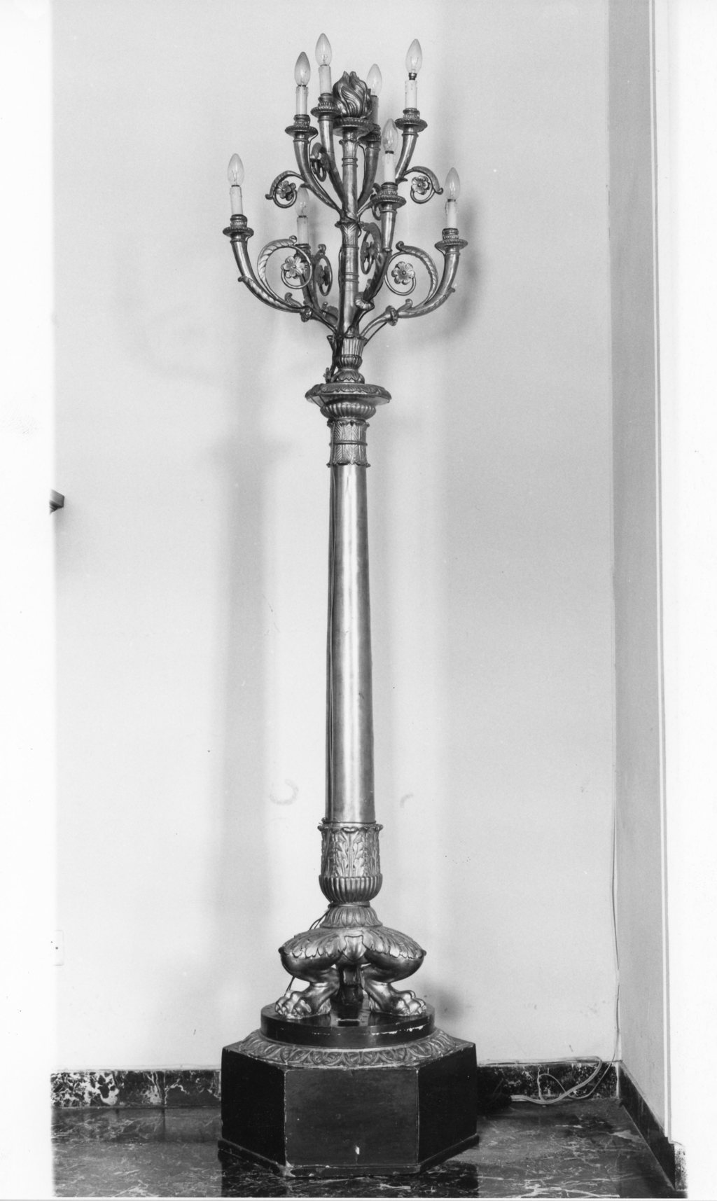 candelabro, serie - manifattura toscana (fine/ inizio secc. XVIII/ XIX)