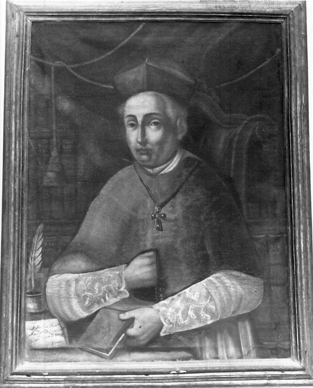 Monsignor G. F. Rossi, ritratto di ecclesiastico (dipinto) - ambito calabrese (metà sec. XVIII)