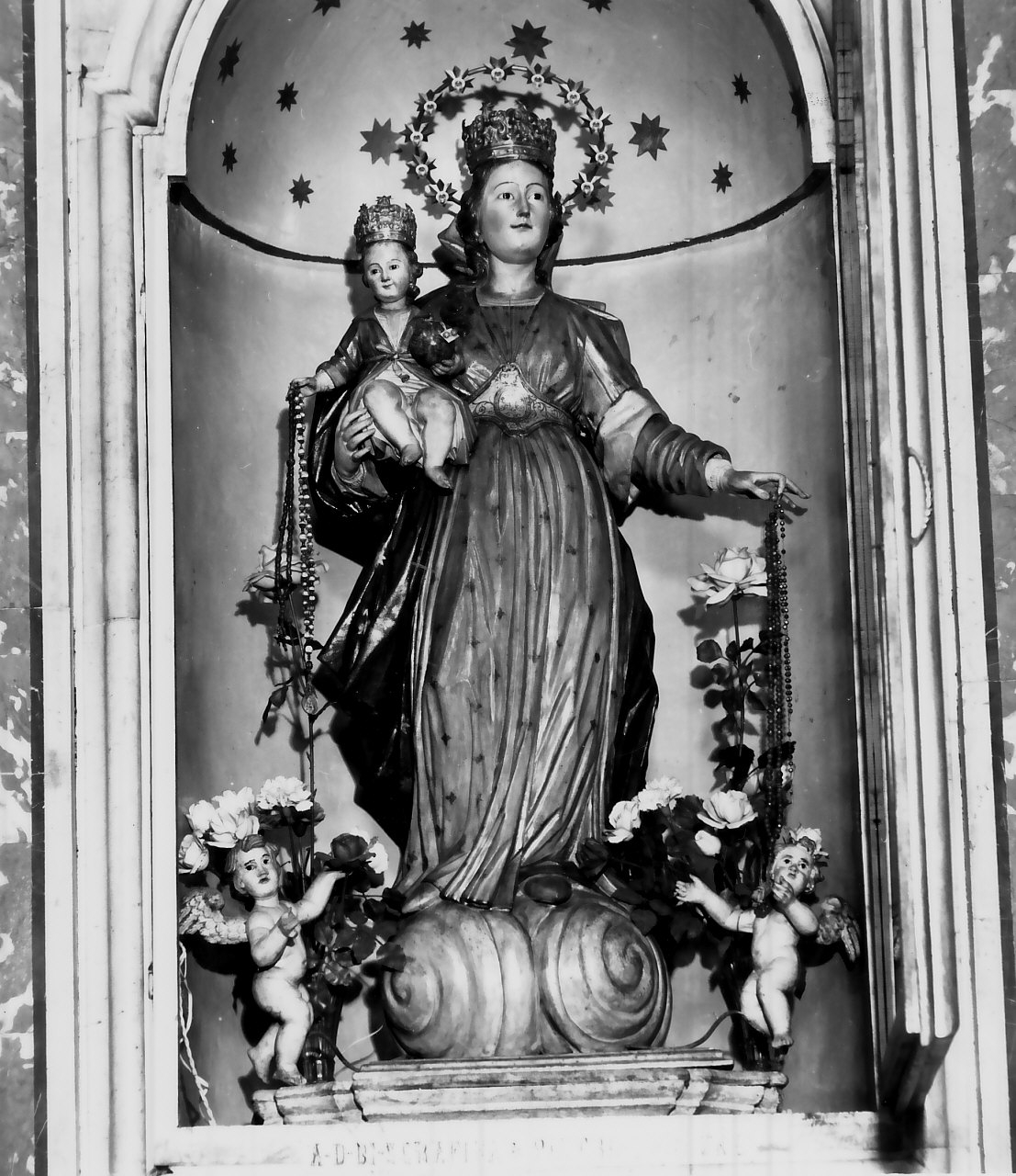Madonna del Rosario (statua) - bottega napoletana (inizio sec. XVIII)