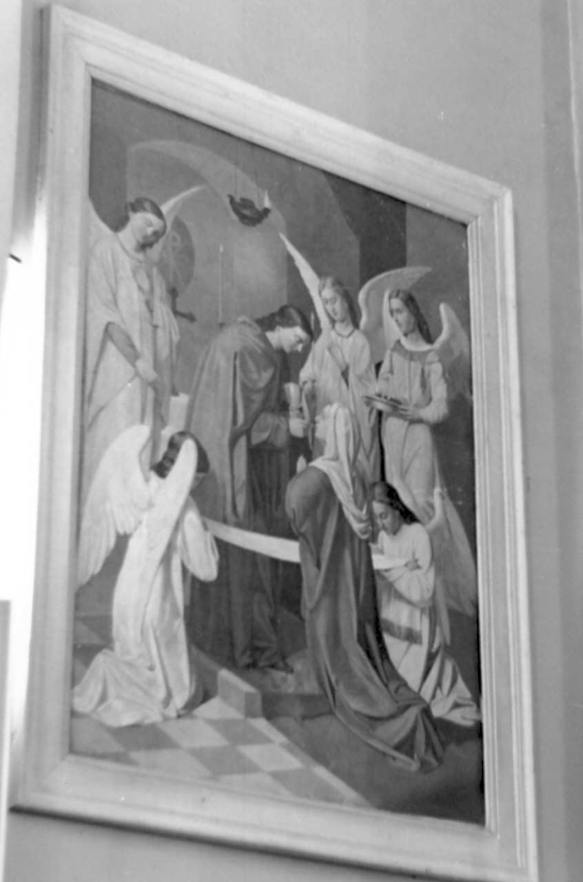 Santa Rita da Cascia riceve la comunione (dipinto) - ambito Italia meridionale (fine sec. XIX)