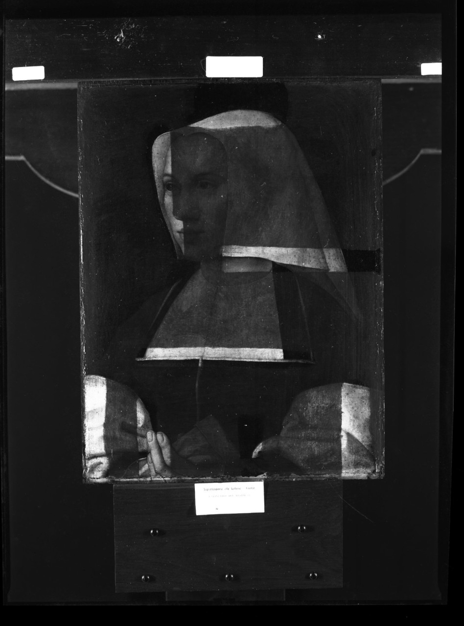 Ritratto di donna; valva di dittico; olio su tavola; Orley Barend van (negativo) di Orley Barend van, Vermehren, Augusto (seconda metà XX)