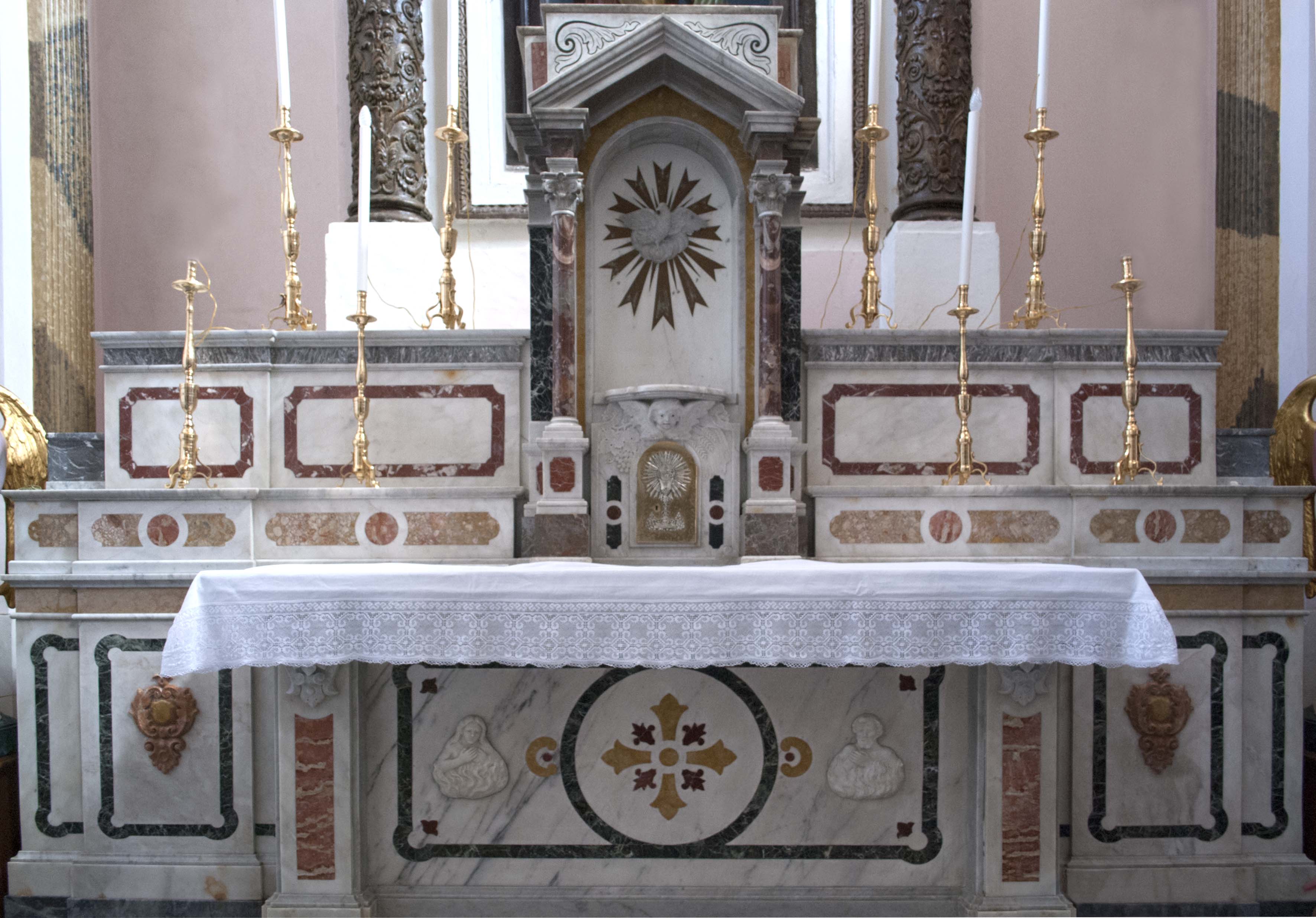 altare maggiore, elemento d'insieme - ambito napoletano (secondo quarto sec. XVII)