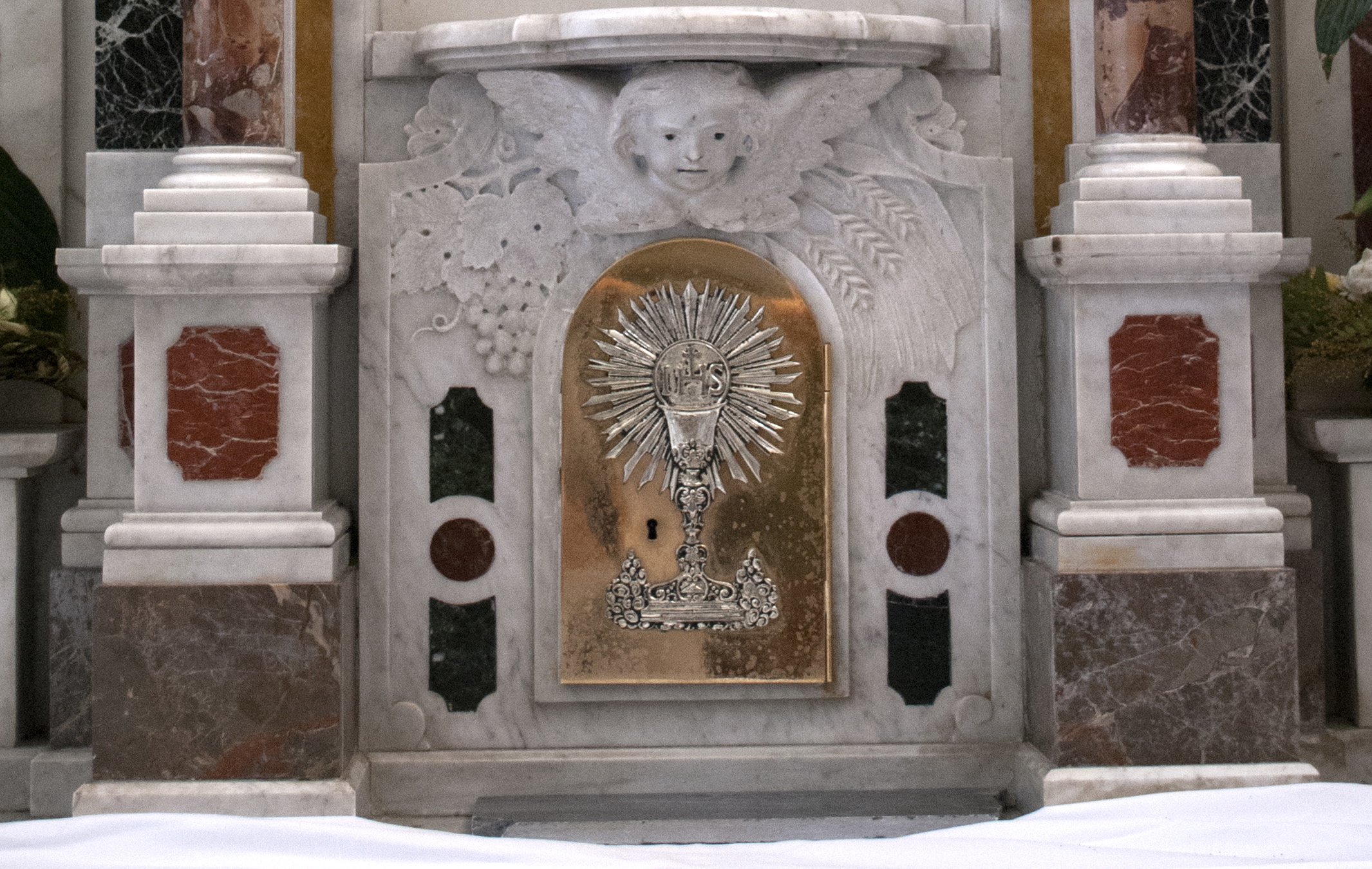 sportello di tabernacolo, elemento d'insieme - ambito napoletano (secondo quarto sec. XVII)