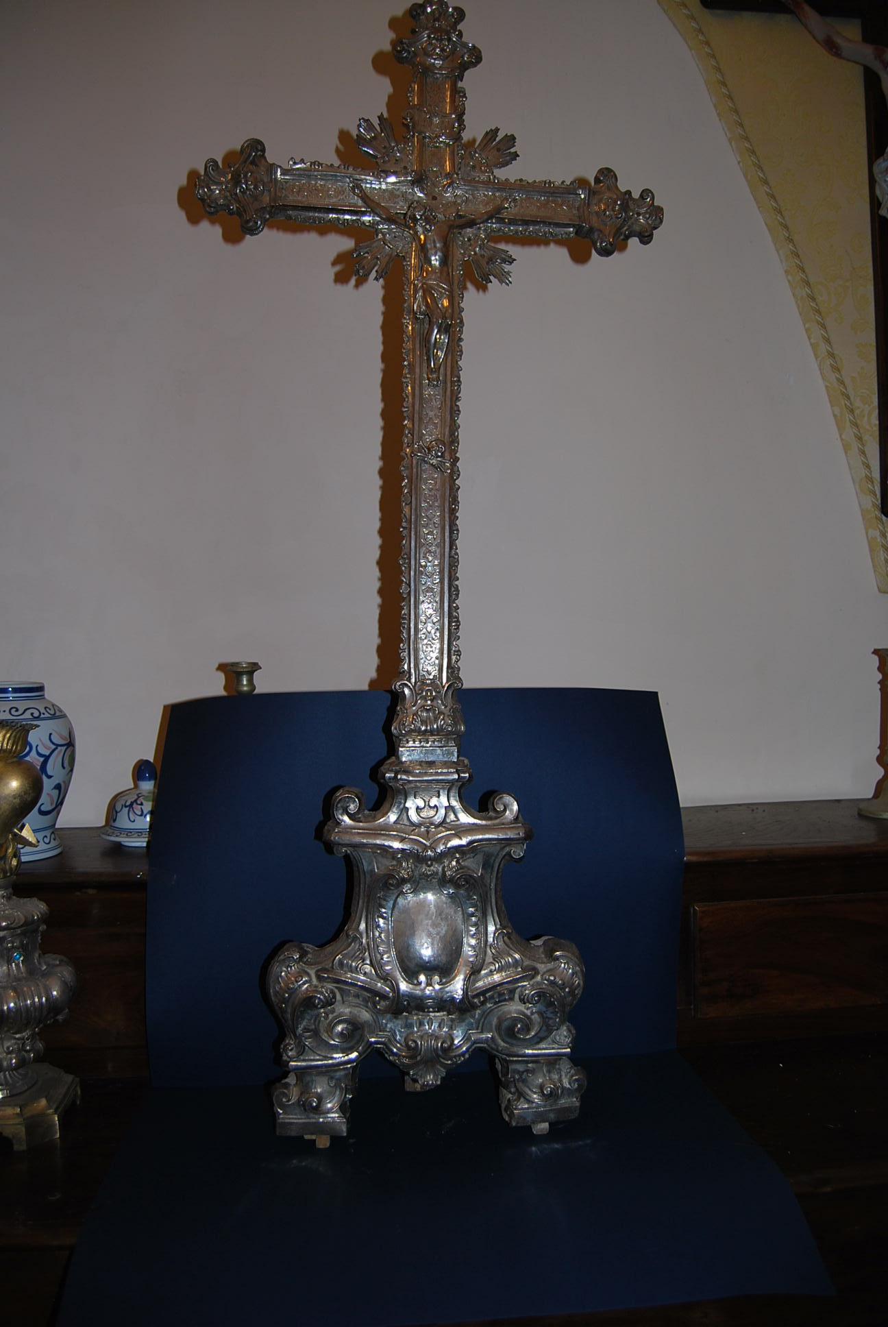 Madonna con Santi (croce d'altare) - bottega campana (sec. XVIII)