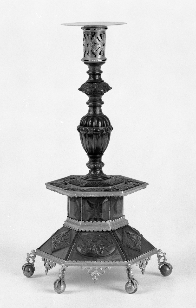 candeliere, coppia - manifattura Germania nord-orientale (sec. XVII)