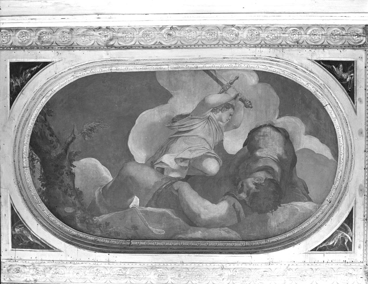 Davide e Golia (dipinto) di Zelotti Giambattista (sec. XVI)