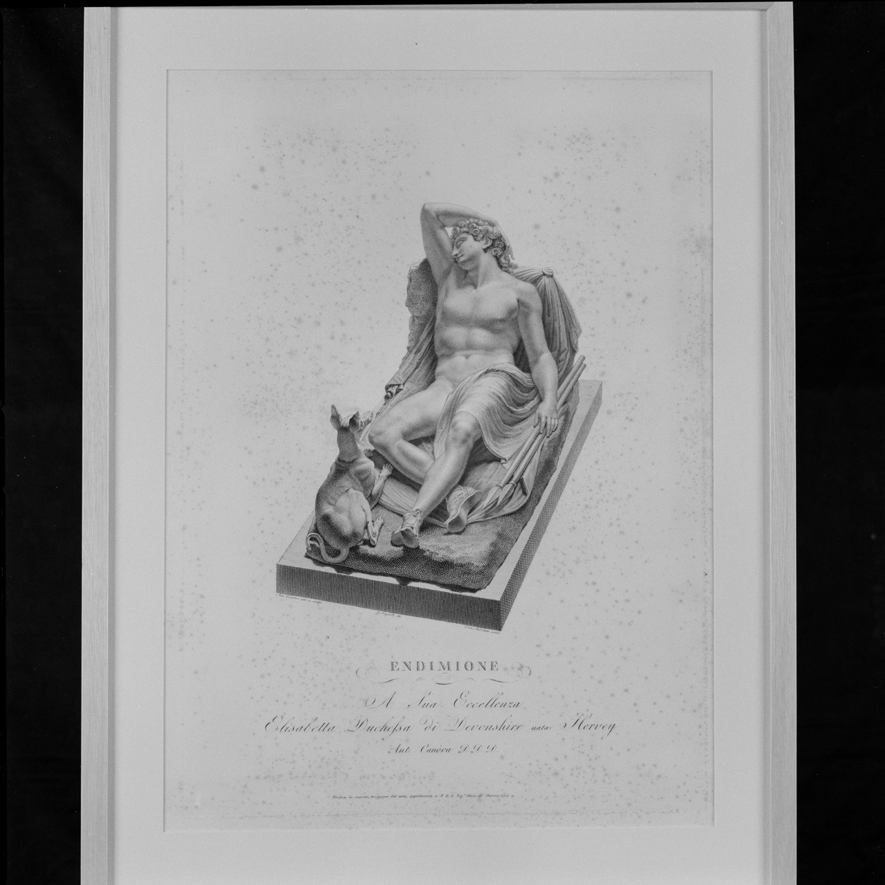 Endimione dormiente (stampa) di Marchetti Domenico, Tognolli Giovanni (sec. XIX)