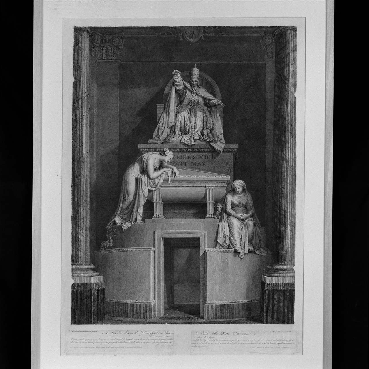 Monumento funerario di Clemente XIV (stampa) di Vitali Pietro (sec. XIX)