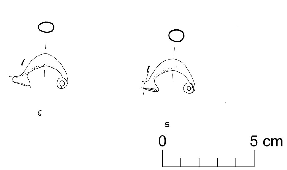 fibula ad arco ingrossato/ serie (VII sec. a.C)