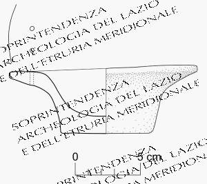 scodella troncoconica con orlo a tesa (seconda metà IX sec. a.C)