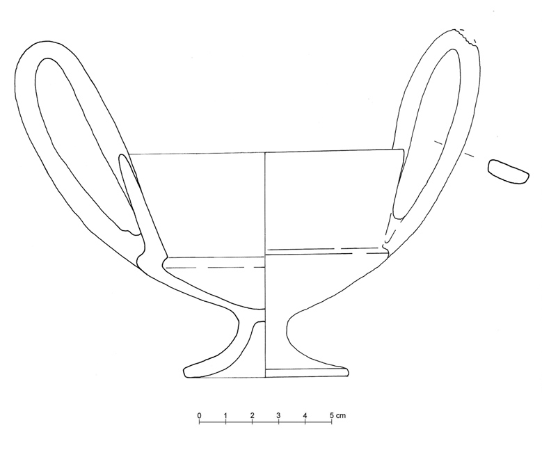 kantharos carenato su piede (ultimo quarto/ ultimo qua VII sec. a.C)