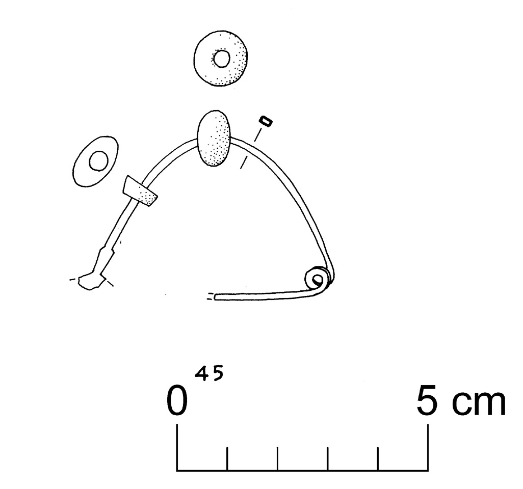 fibula ad arco rivestito (VIII sec. a.C)