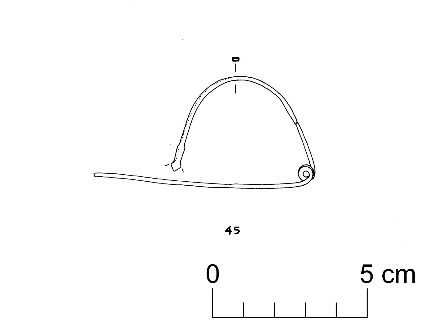 fibula ad arco rivestito (VIII sec. a.C)