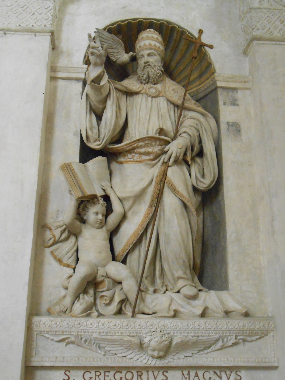 San Gregorio magno (statua, opera isolata) di Begarelli Antonio (bottega) (sec. XVI)