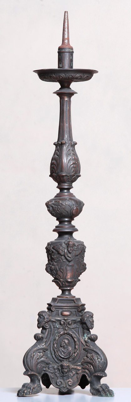 candeliere d'altare, serie - ambito lombardo (seconda metà XIX)