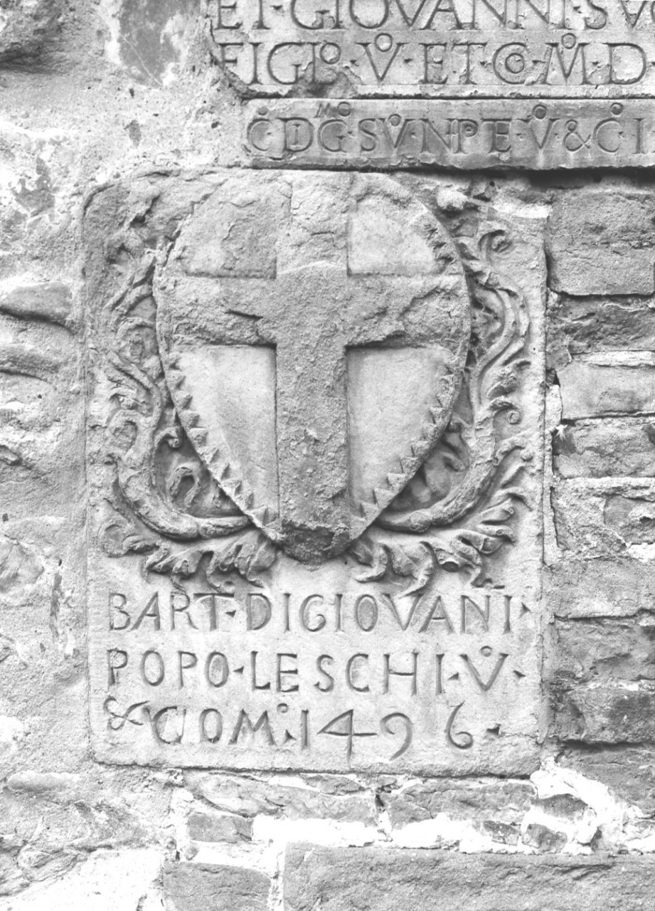 stemma gentilizio della famiglia Popoleschi (rilievo) - ambito toscano (sec. XV)