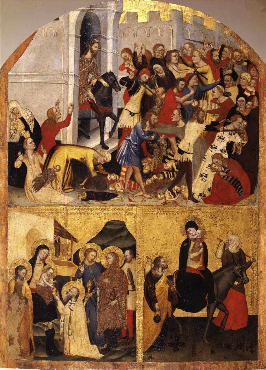 episodi dell'infanzia di Cristo (dipinto) di Jacopo di Cione detto Jacopo Orcagna (bottega) (sec. XIV)