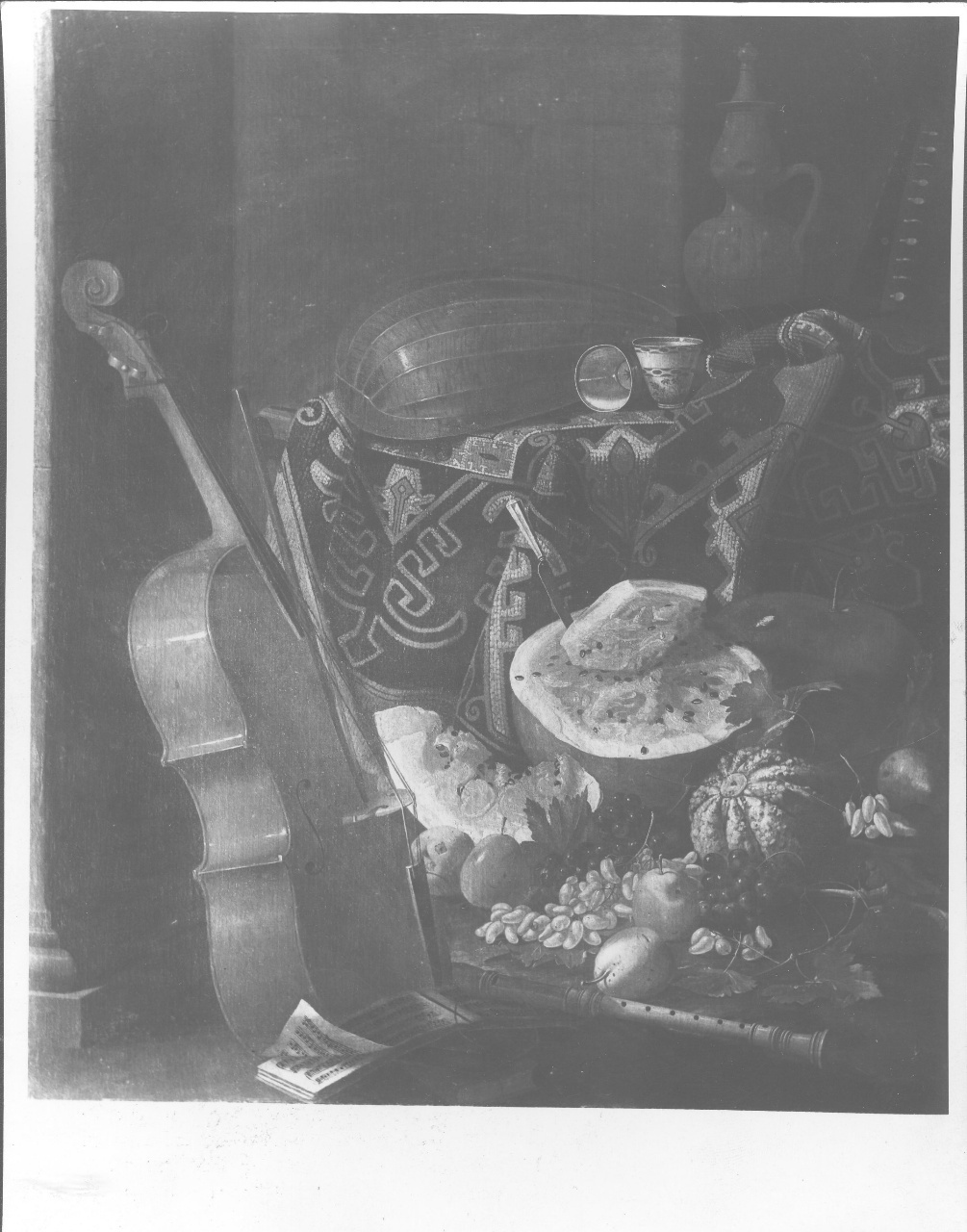 natura morta con strumenti musicali (dipinto) di Munari Cristoforo (attribuito) (primo quarto sec. XVIII)