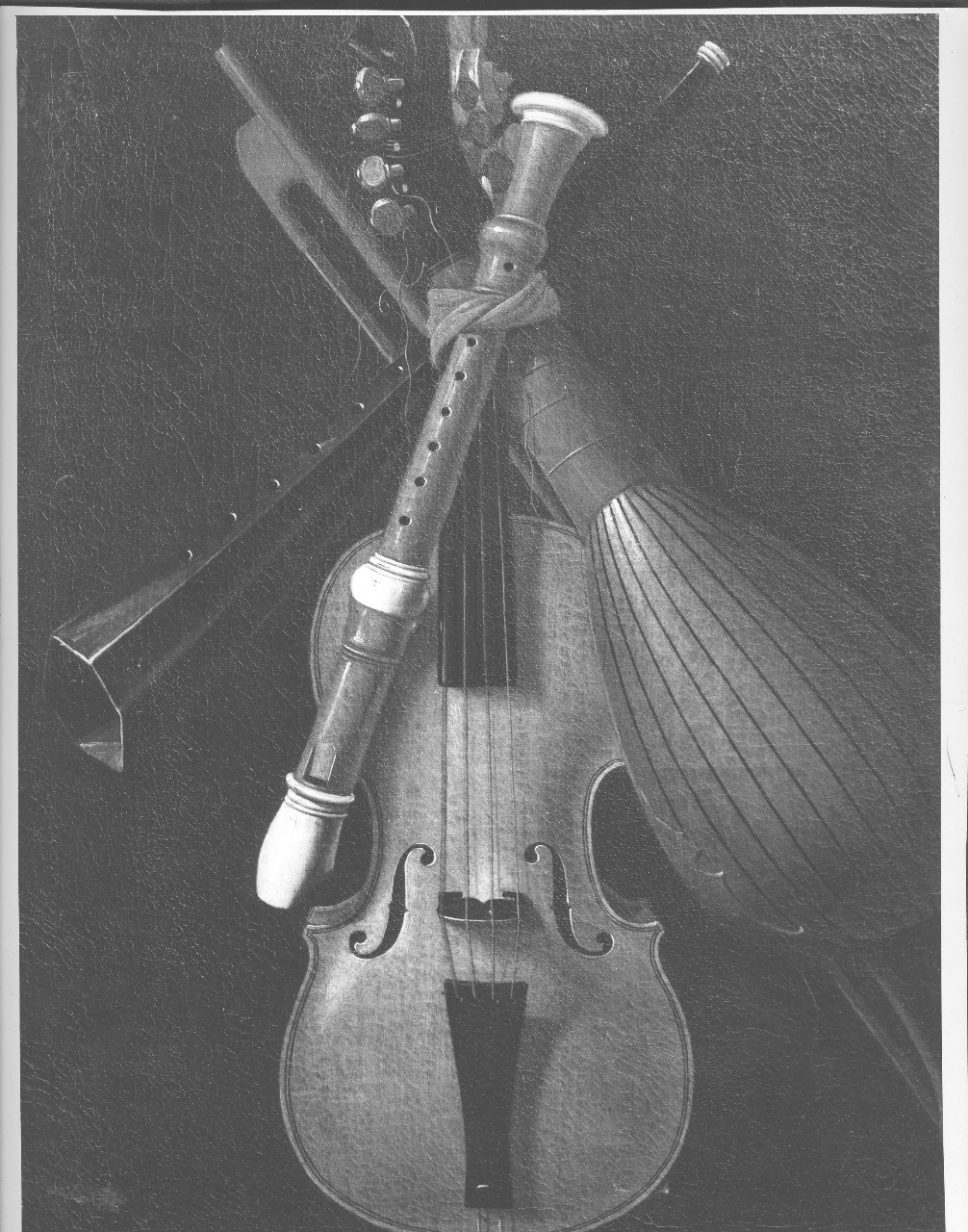 strumenti musicali (dipinto) di Munari Cristoforo (attribuito) (primo quarto sec. XVIII)