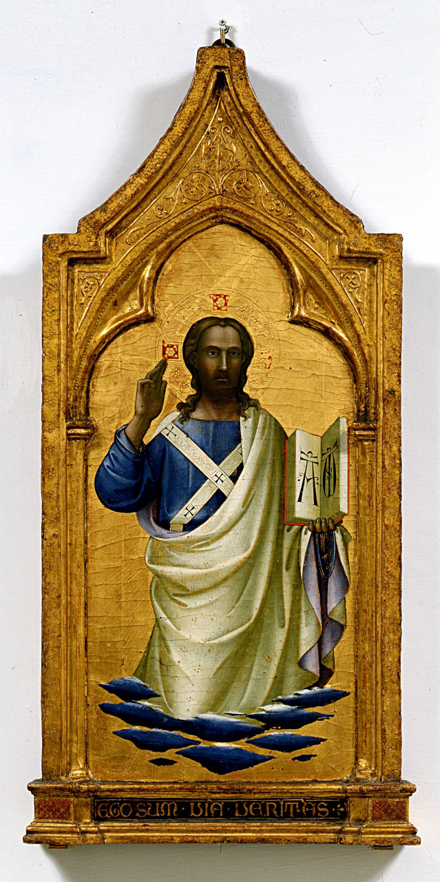 Cristo redentore benedicente (dipinto, elemento d'insieme) di Lorenzo Monaco (sec. XV)