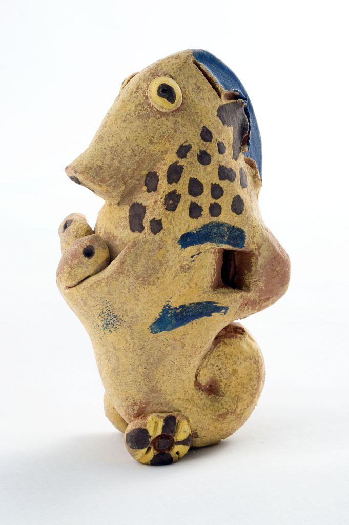 Cavalluccio marino, cavalluccio marino (fischietto, a fessura interna, strumenti musicali) di Fargi Rita (ceramista) - bottega (1998)