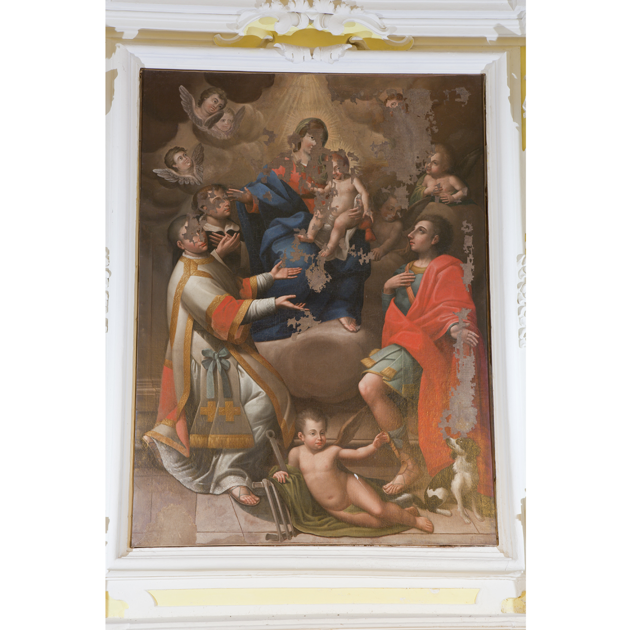 Madonna con Bambino e Santi (pala d'altare) - ambito Italia centrale (secondo quarto XVIII)
