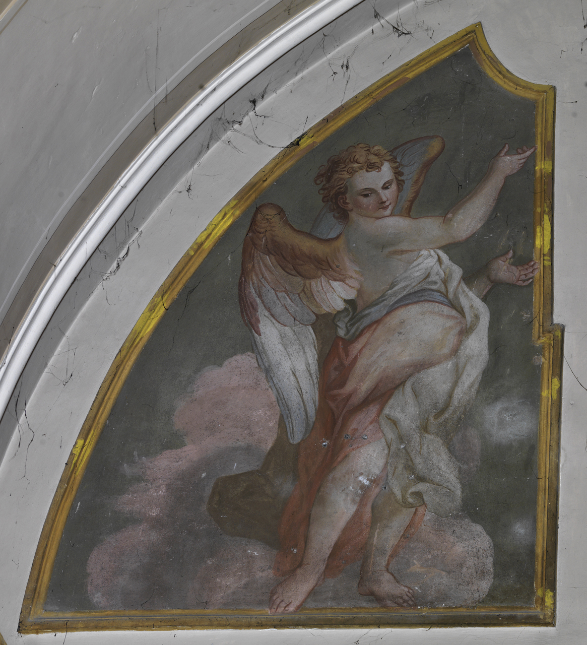 angelo; angelo con turibolo (dipinto) - ambito laziale (seconda metà XVIII)