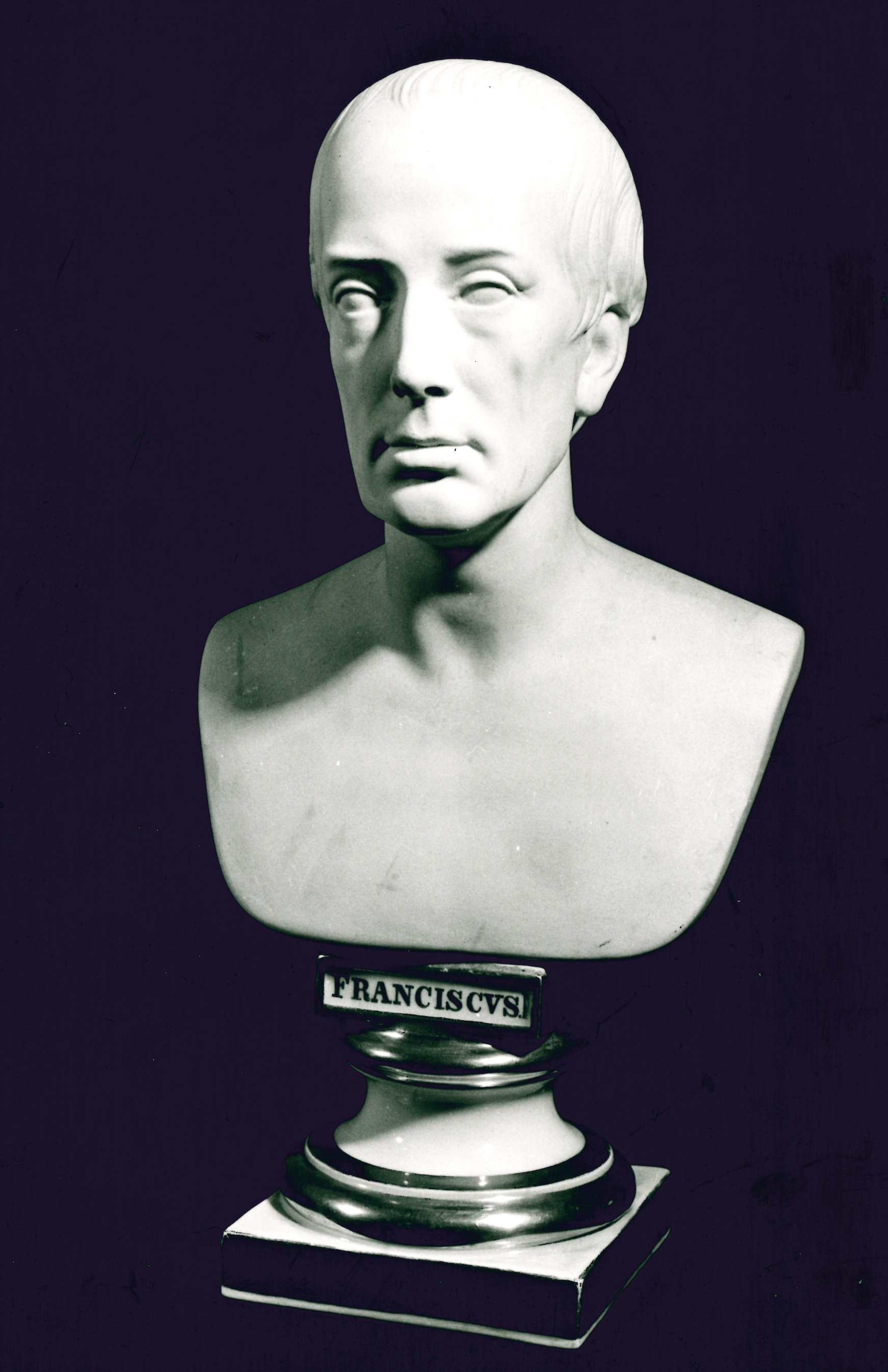 Francesco I Imperatore d'Austria, busto ritratto di Francesco II d'Asburgo-Lorena sovrano del Sacro Romano Impero, poi Francesco I Imperatore d'Austria (scultura) - ambito europeo (prima metà sec. XIX)