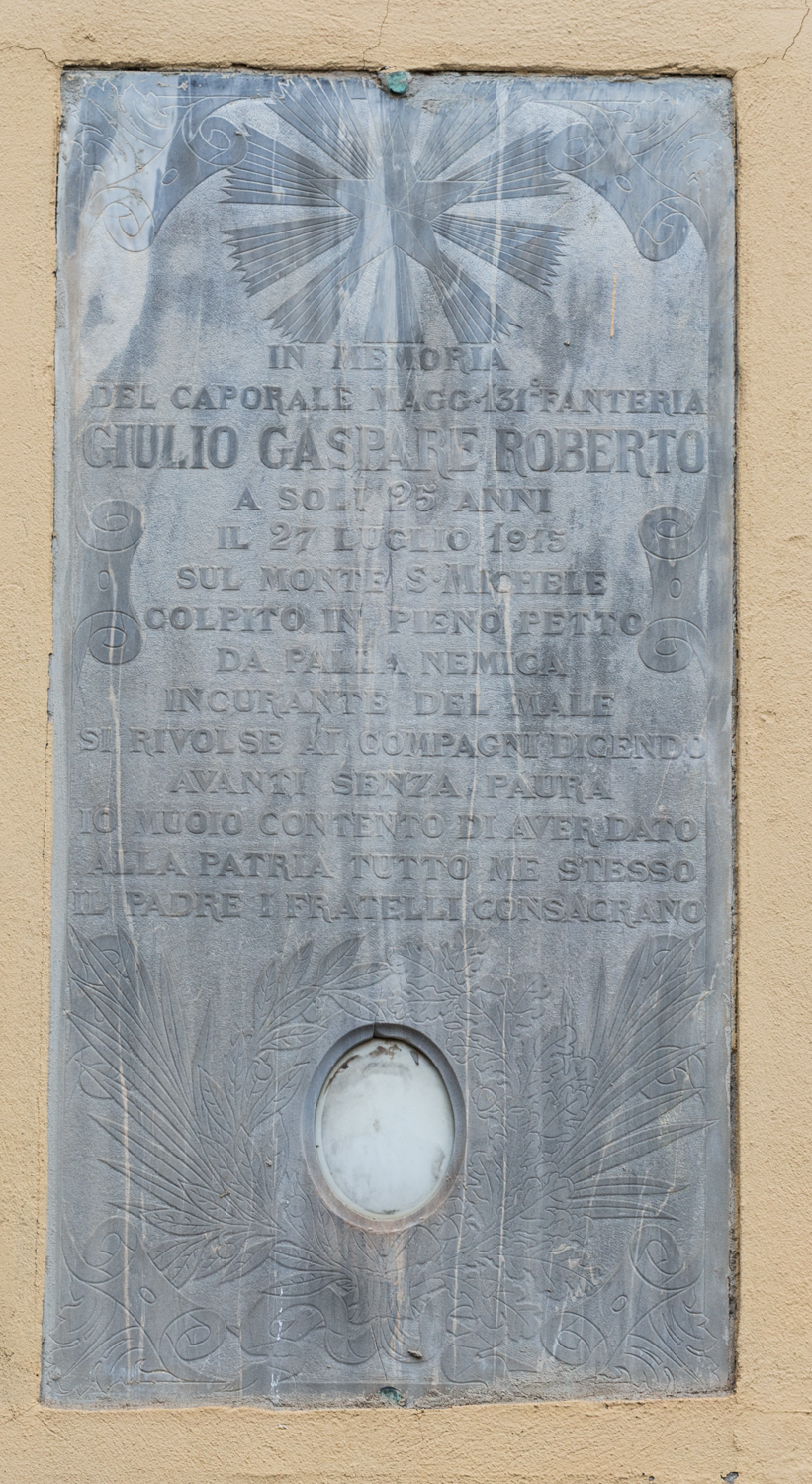 Giulio gaspare roberto, soggetto assente (monumento ai caduti - a lapide)