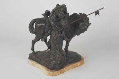 soldato a cavallo (scultura) - ambito italiano (inizio sec. XX)