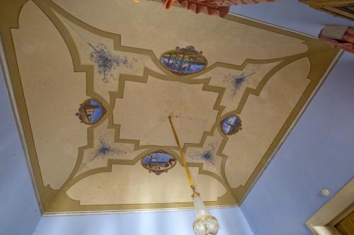 paesaggi e scene campestri in ovali (soffitto dipinto) - ambito italiano (inizio sec. XX)