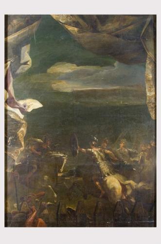 Battaglia tra cavalieri (dipinto) - ambito napoletano (sec. XVIII)