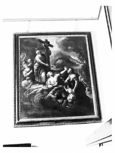 Mose' e il serpente di bronzo, storie di Mosè (dipinto) di Cenatiempo Gerolamo (sec. XVIII)