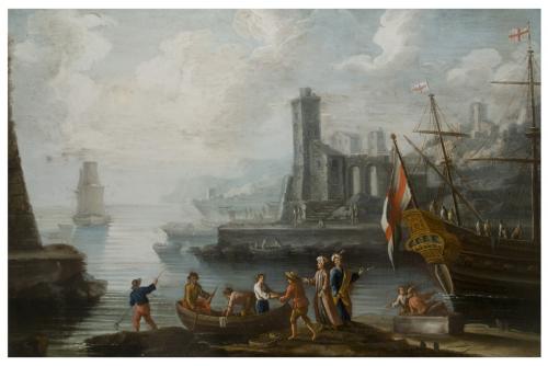 paesaggio marino (dipinto) - ambito Italia meridionale (sec. XVII)