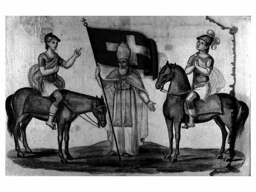 San Sergio, San Mauro e San Pantaleo (dipinto) - ambito biscegliese (primo quarto sec. XX)