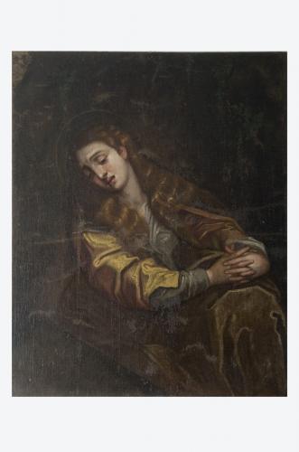 La Maddalena penitente, Santa Maria Maddalena penitente (dipinto, opera isolata) di Danona Cristiano (sec. XVI)