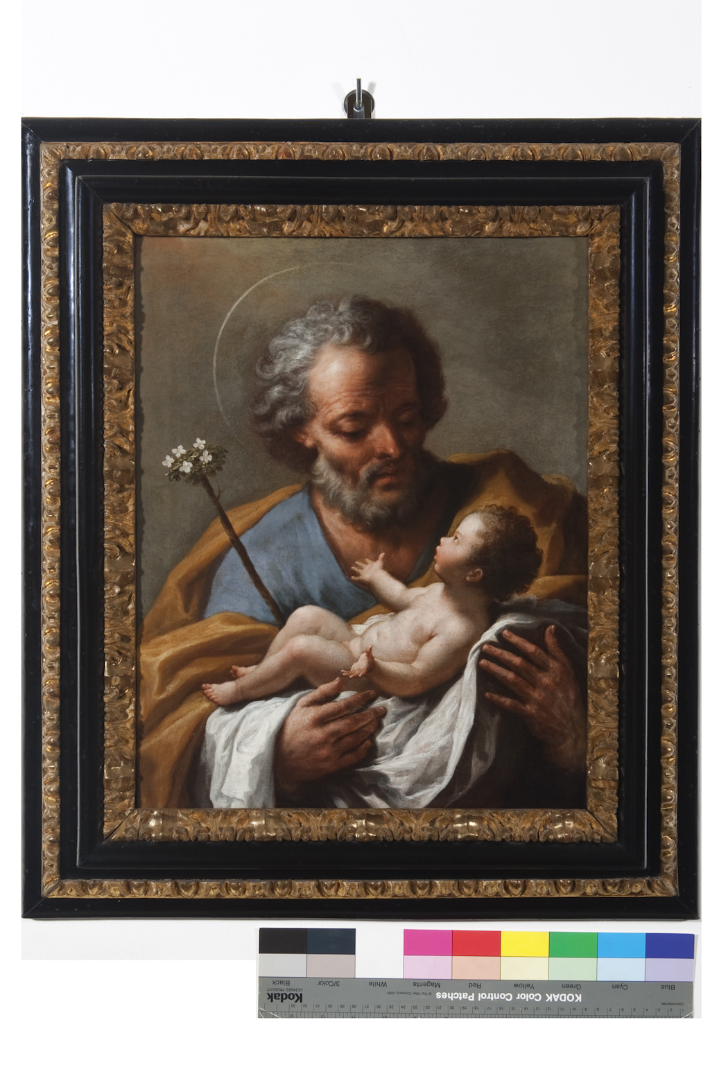 San Giuseppe e Gesù Bambino (dipinto) di Sarnelli Antonio (metà sec. XVIII)