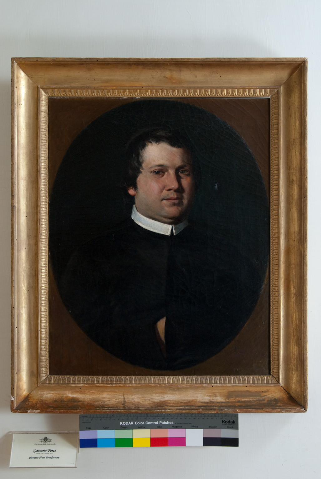 ritratto di sacerdote (dipinto) di Morelli Domenico (cerchia) (metà sec. XIX)