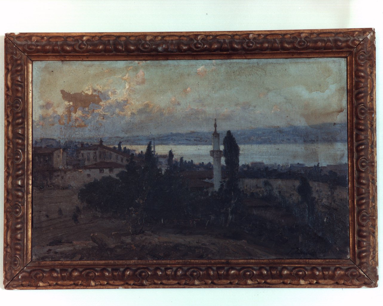 il bosforo, paesaggio (dipinto) di Zonaro Fausto (fine/ inizio secc. XIX/ XX)