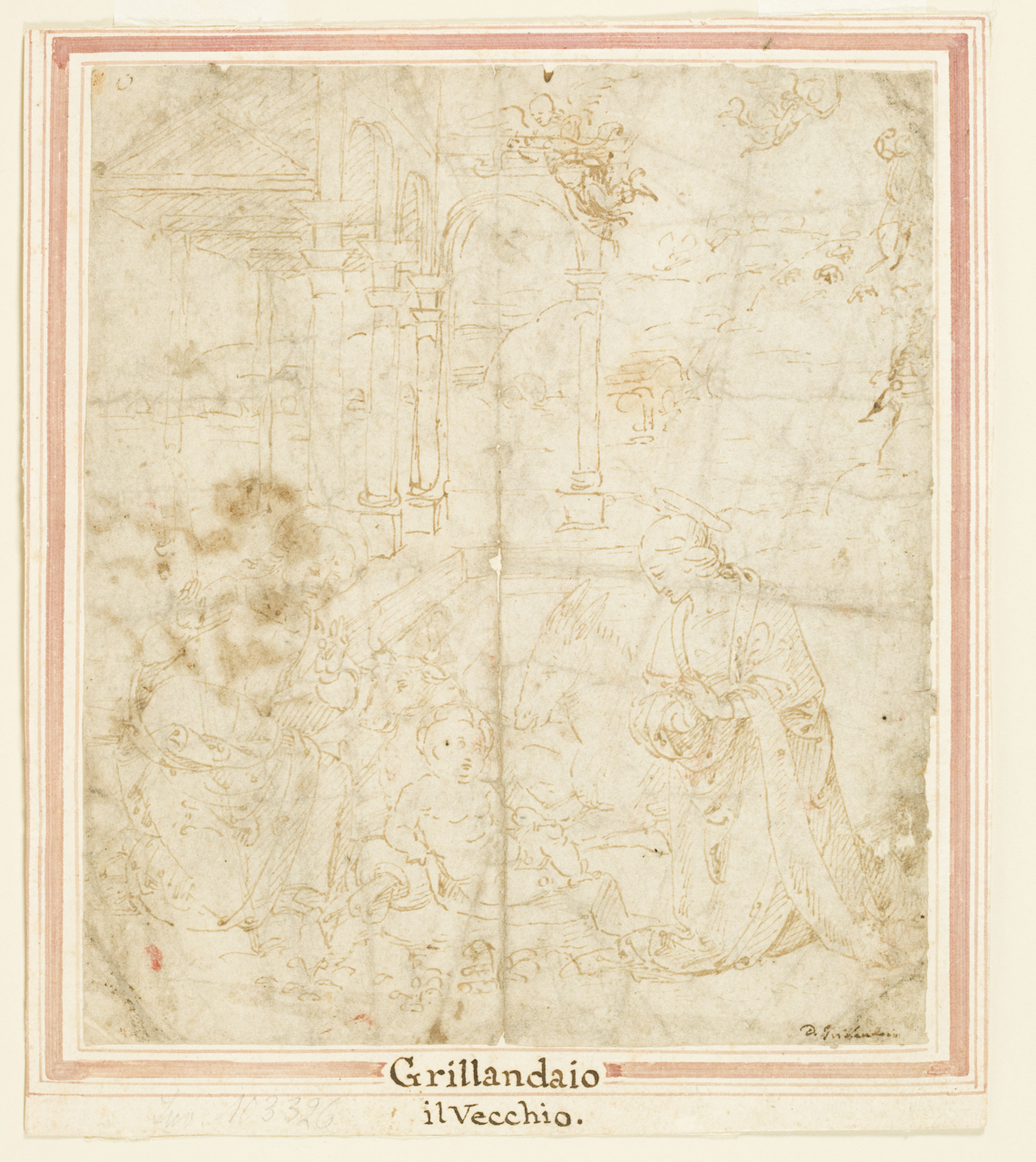 Natività (disegno) - ambito dell'Italia centrale (sec. XIV)